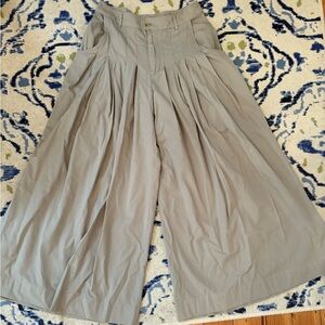 Free People Sage Wide Leg Pleated Trousers